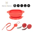 【MARCUS&MARCUS】好好吃飯學習餐具組(吸盤碗+握握叉匙+防掉落帶)