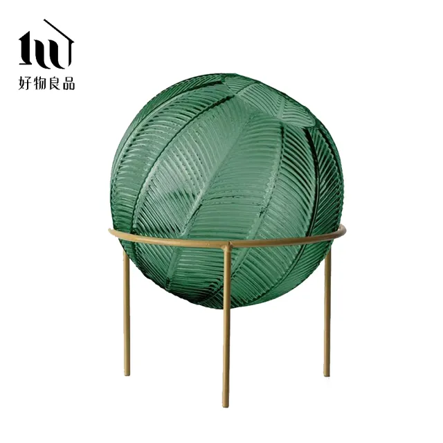【好物良品】北歐手工圓型玻璃球形花瓶 花藝花器 插花裝飾品 桌面餐桌擺飾(兩款任選)
