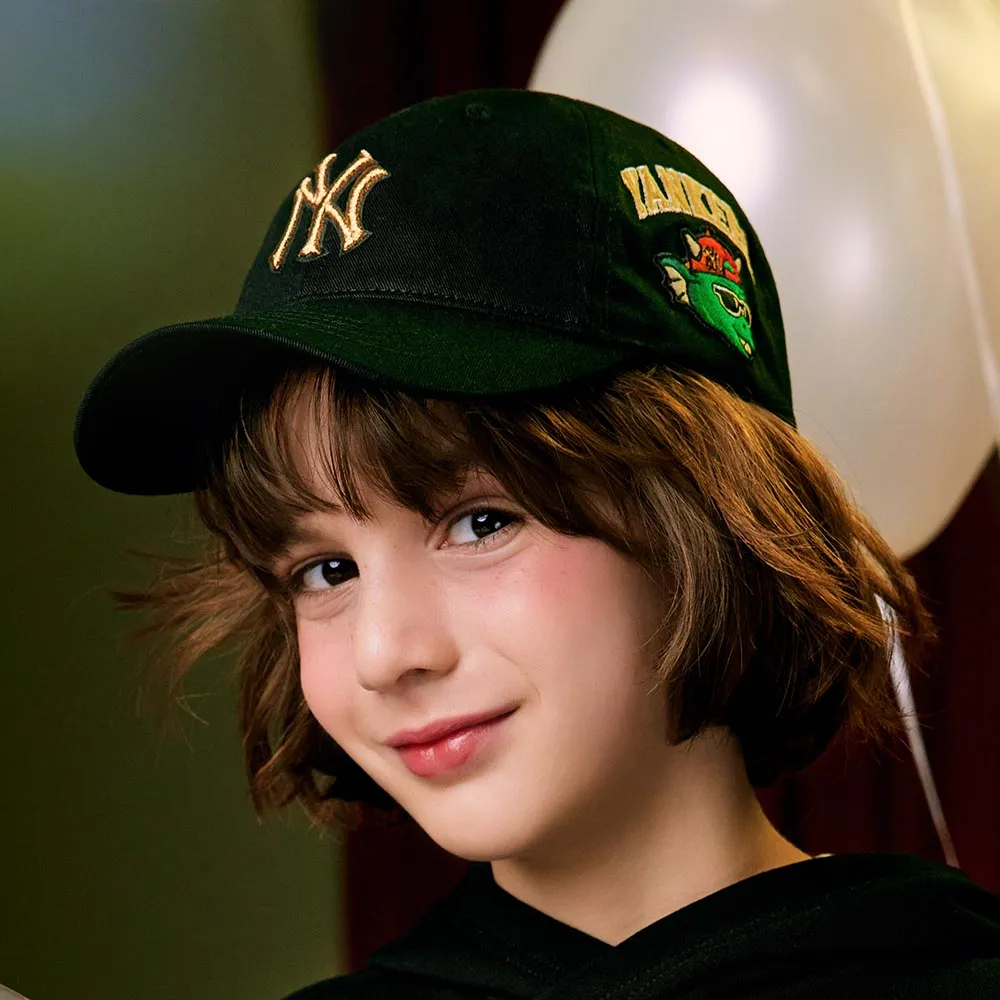 【MLB】童裝 可調式棒球帽 童帽 龍年限定系列 紐約洋基隊(7ACPDN14N-50BKS)