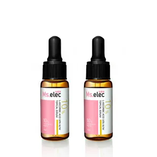 【Ms.elec 米嬉樂】左旋維他命C10%精華液_2入組(嫩白/提亮/撫紋/彈力)