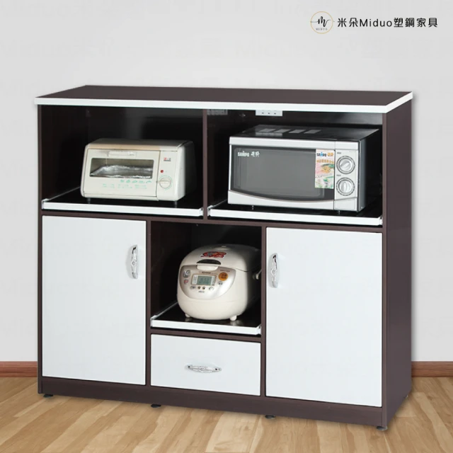 Miduo 米朵塑鋼家具 1.5尺一抽三拉盤塑鋼電器櫃（附插