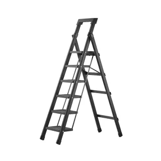 【DE 生活】六階 碳鋼人字梯＋工具架 人字梯 折疊梯 摺疊梯 工作梯