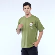 【JEEP】男裝 品牌LOGO休閒厚磅短袖T恤(綠色)