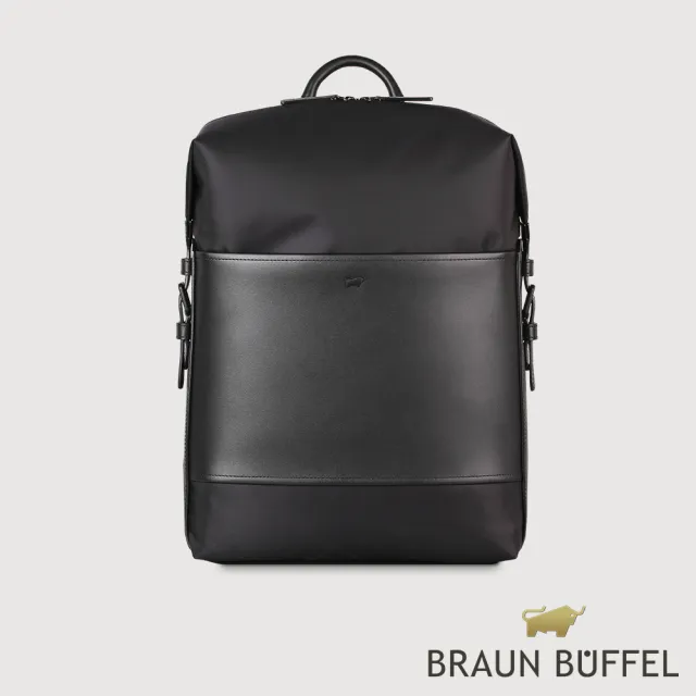 【BRAUN BUFFEL 德國小金牛】尼爾-B 後背包-黑色(BF522-73-BK) 男包送禮推薦