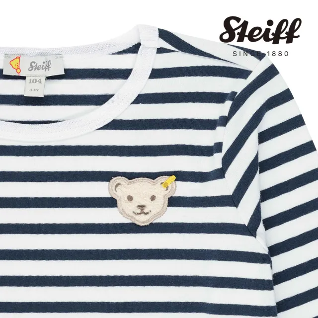【STEIFF】熊頭童裝 條紋長袖T恤衫(長袖上衣)