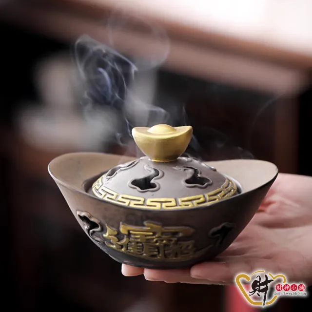 【財神小舖】招財進寶 元寶手工香爐(兩款任選 聚財生財旺財 高雄進寶財神廟 開運 招財 淨化空間 拜拜香)