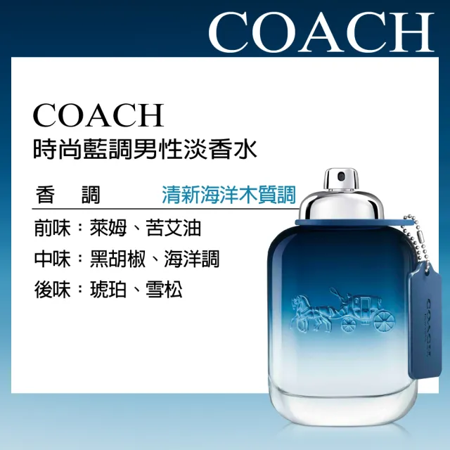 【COACH】時尚藍調男性淡香水100ml(專櫃公司貨)