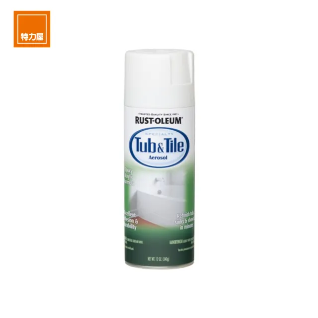【特力屋】RUST-OLEUM 樂立恩 Tub Tile浴缸磁磚美化噴劑 陶瓷白 340g