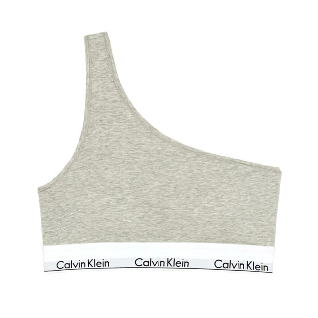 Calvin Klein 凱文克萊Calvin Klein 凱文克萊 Modern Cotton Bralette 棉質寬鬆緊帶零感單肩運動內衣/CK內衣(灰)