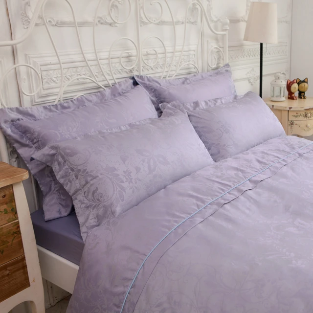 Fotex 芙特斯Fotex 芙特斯 極光紫卉-雙人棉被套6x7尺(頂級緹花 輕奢華)