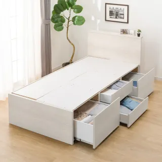 【NITORI 宜得利家居】◎雙人加大床座 床架 N-ZIO-T BOX WW 附充電孔(床座 床架 充電孔 N-ZIO)