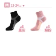 【MarCella 瑪榭】8雙組-MIT足弓腳踝加強運動襪(女襪/男襪/短襪/船襪/踝襪)