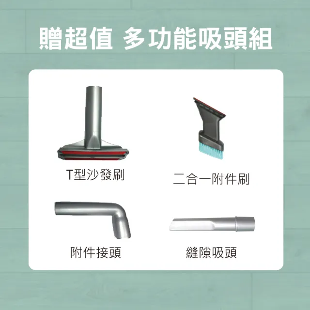 【HERAN 禾聯】 20kPa無線手持吸塵器(HVC-23E6)-強力吸水組