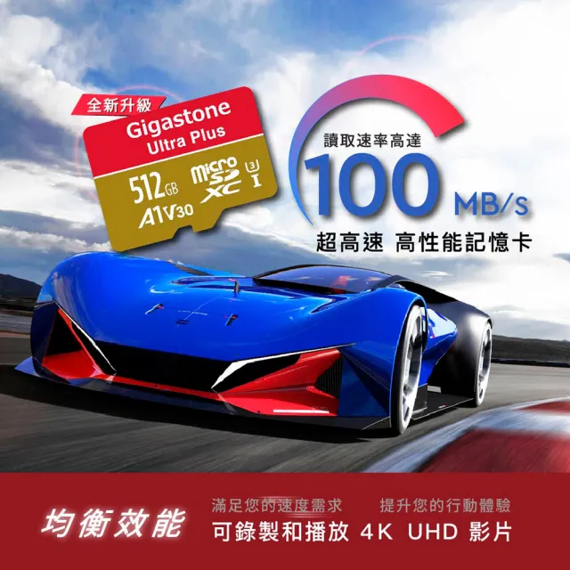 【GIGASTONE 立達】microSDXC UHS-Ⅰ U3 A1V30 64GB相機攝影記憶卡-2入組(支援行車紀錄器/監視器)