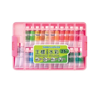 【SIMBALION 雄獅文具】25色膠盒水彩GCP-25