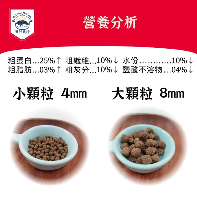 【Natural Recipes 天然食譜】錦鯉育成增艷健康配方濕式熟成飼料4mm 1KG(錦鯉飼料  魚飼料 公園餵魚)