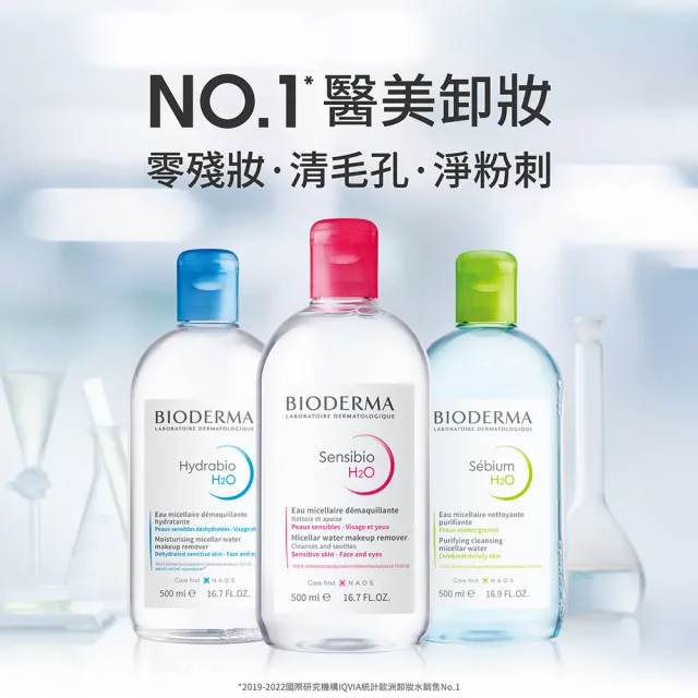 【BIODERMA 貝膚黛瑪 官方直營】舒敏高效清潔組(舒敏高效潔膚液 250ml+舒敏保濕潔膚凝露 200ml)