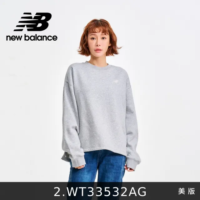 【NEW BALANCE】刷毛保暖前短後長長袖上衣_藕杏色/灰色任選_WT33532MNK/WT33532AG_女性