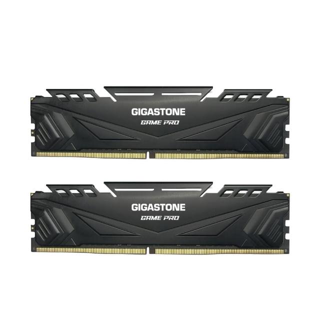 【Gigastone 立達國際】Game Pro DDR4 3200 16GB 電競超頻 桌上型記憶體-黑(PC專用/8GBx2)