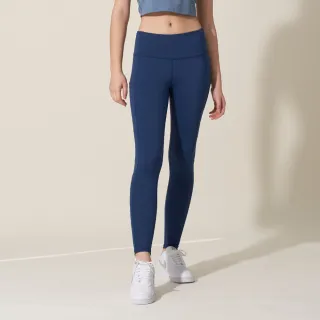 【ELLE ACTIVE】女款 腰側口袋剪接瑜珈褲-藍色(EA24M2W3703#35)