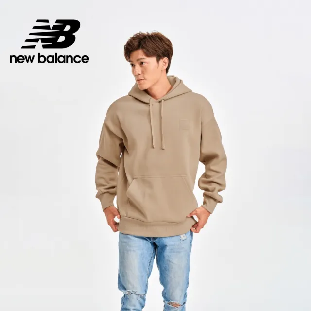 【NEW BALANCE】NB SDS厚磅帽T_AMT41351SOT_男性_卡其色(亞版 版型正常)