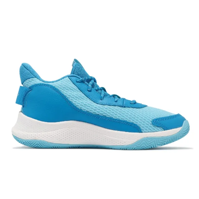 【UNDER ARMOUR】籃球鞋 Curry 3Z7 男鞋 藍 白 Curry 咖哩 子系列 緩衝 高筒 運動鞋 UA(3026622401)