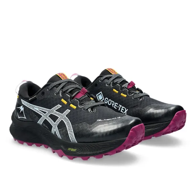 【asics 亞瑟士】GEL-TRABUCO 12 GTX 女款 越野 慢跑鞋 防水(1012B607-001-002 黑紫 黑 健行 GORE-TEX)