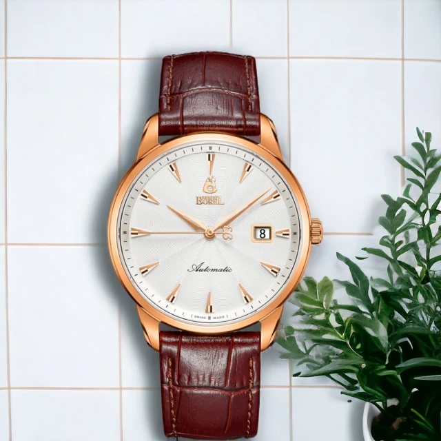 E.BOREL 依波路 祖爾斯系列 玫瑰金色 正裝 機械錶 男錶 手錶(GGR9160-212BR)