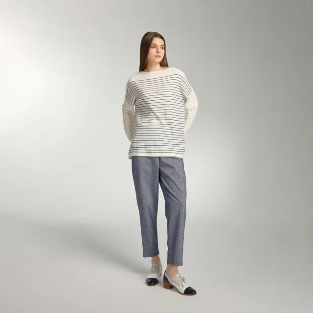 【giordano ladies】24SS_橫織紋寬身剪裁上衣(02354007)