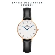 【Daniel Wellington】DW PETITE Roman numerals 28mm 小藍針系列寂靜黑皮革錶(兩色任選)