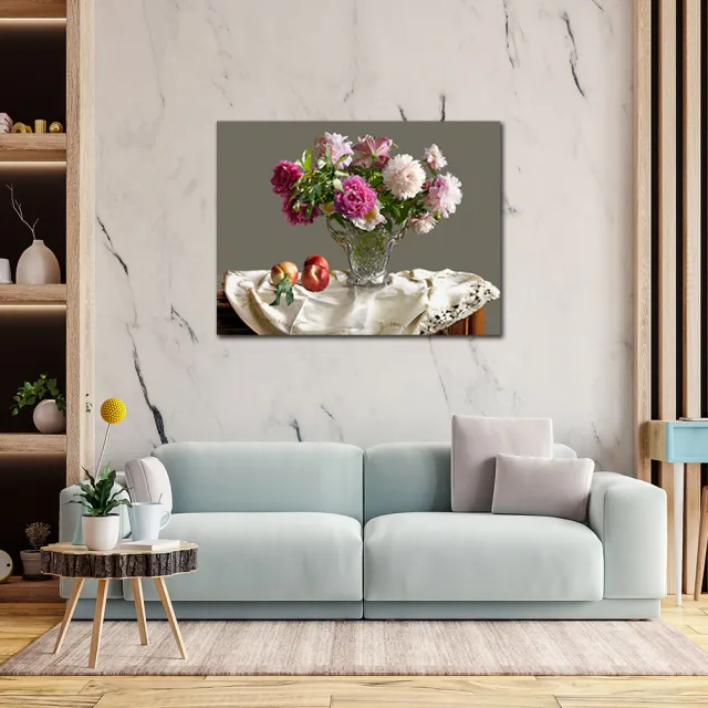 【御畫房】牡丹花開 國家一級畫師手繪油畫60×80cm(VF-154)