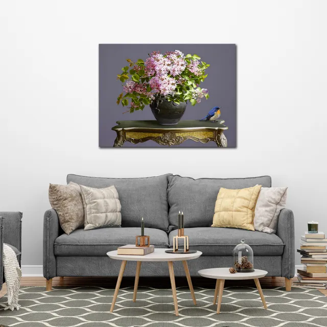 【御畫房】丁香花 國家一級畫師手繪油畫60×80cm(VF-152)