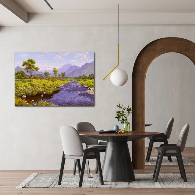 【御畫房】盛夏美景 國家一級畫師手繪油×90cm(VF-75)