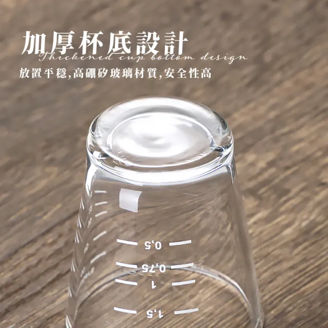 【大人的味道】帶刻度義式濃縮咖啡杯-80ml(耐高溫 防摔 烘焙 玻璃量杯 奶精杯 咖啡杯 盎司杯 奶盅 量壺)