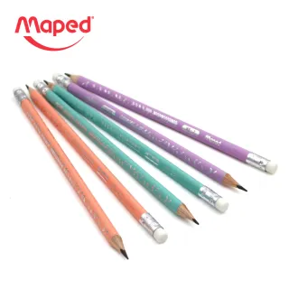 【Maped】櫻花學園系列-三角鉛筆附橡擦HB/12入(學齡前鉛筆 三角筆)
