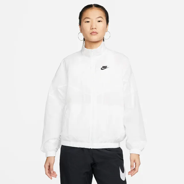 【NIKE 耐吉】外套 女款 運動外套 風衣外套 AS W NSW ESSNTL WR WVN JKT 白 DM6186-100