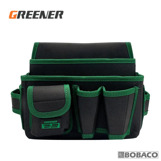 【GREENER】15合一加厚釘子工具包 BGR-G 送黑色腰帶(電工/木工/工具袋/工作包/腰包/工具包/工具收納)