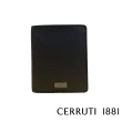 【Cerruti 1881】限量2折 義大利頂級小牛皮6卡短夾皮夾 CEPU05433M 全新專櫃展示品(黑色 贈送禮提袋)