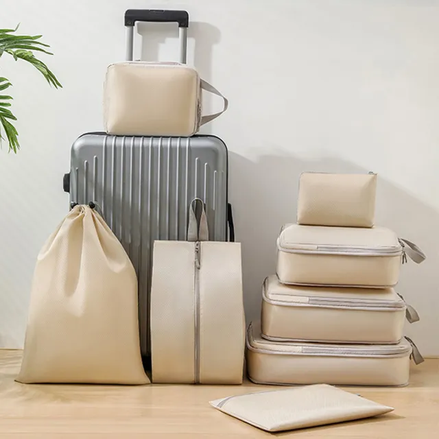 【BeOK】旅行衣物壓縮收納包7件組(壓縮4件套+束口袋+鞋袋+平口袋)
