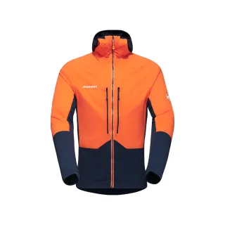 【Mammut 長毛象】Eiger Nordwand ML Hybrid H Jkt 極限艾格中層連帽外套 復刻橘/夜藍 男款 #1014-05580