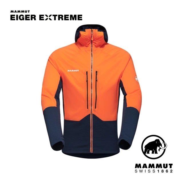 Mammut 長毛象 Eiger Nordwand ML Hybrid H Jkt 極限艾格中層連帽外套 復刻橘/夜藍 男款 #1014-05580