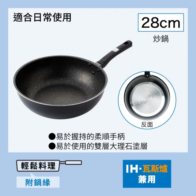 【NITORI 宜得利家居】炒鍋 28CM KF01(炒鍋 KF01)