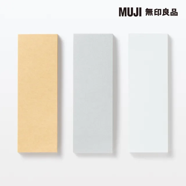 【MUJI 無印良品】便利貼/整面可黏貼式/75×25.白.70張