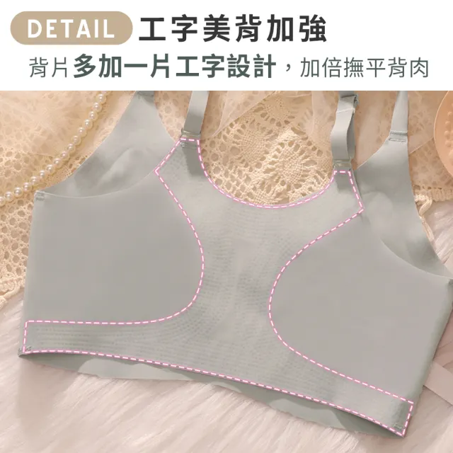 【Daima 黛瑪】無鋼圈 M-XXL 無痕輕薄素面百搭美胸衣(綠色)