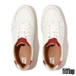 【FitFlop】RALLY 金屬後跟皮革拼接休閒鞋-女(都會白/金屬紅)