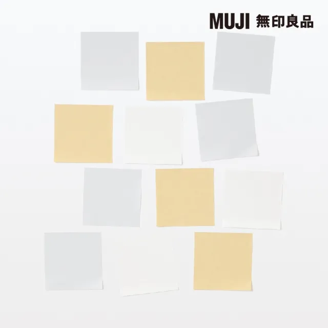 【MUJI 無印良品】便利貼/整面可黏貼式/75×75 灰.30張