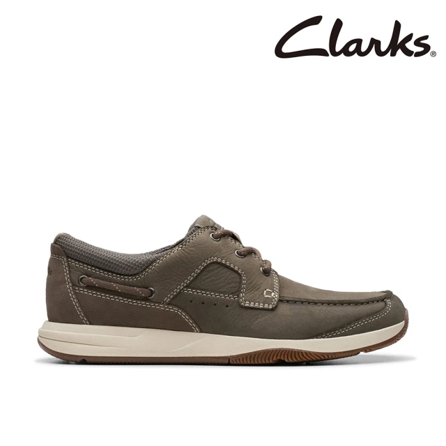 ClarksClarks 男鞋 Sailview Lace 縫線工藝設計3眼孔船型鞋 休閒便鞋(CLM76973C)