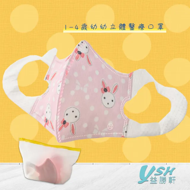 【YSH益勝軒】台灣製 幼幼1-4歲醫療3D立體口罩未滅菌2盒(50入/盒 十款卡通圖案可選)