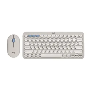 【Logitech 羅技】Pebble 2 Combo 無線藍牙鍵盤滑鼠組 K380S+M350S(迷霧灰)