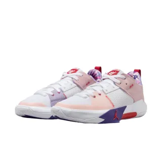 【NIKE 耐吉】Jordan One Take 5 PF 男鞋 白 粉紅 籃球鞋(FQ3101-100)